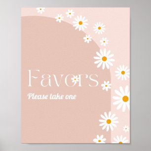 Daisy Baby in bloom Boho Girl Baby Shower bevorzug Poster