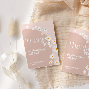 Daisy Baby in bloom Boho Girl Baby Shower Dankeskarte