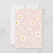 Daisy Baby in bloom Boho Girl Baby Shower Dankeskarte (Rückseite)