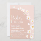 Daisy Baby in bloom Boho Girl Baby Shower Einladung (Vorderseite)