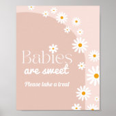 Daisy Baby in bloom Boho Girl Baby Shower Leckerei Poster (Vorne)
