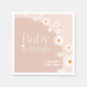 Daisy Baby in bloom Boho Girl Baby Shower Serviette (Vorderseite)