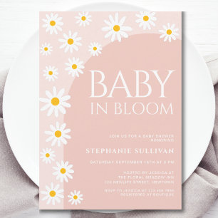 Daisy Baby in Bloom Boho Girl Babydusche Einladung