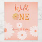 Daisy Baby in Bloom Floral Girl Boho Wild One Weinetikett (Einzelnes Label)