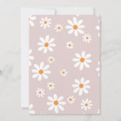 Daisy Baby in bloom Girl Shower Einladung (Rückseite)