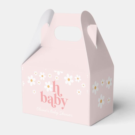Daisy Baby in Bloom Pink Baby Dusche Geschenkschachtel (Vorderseite)