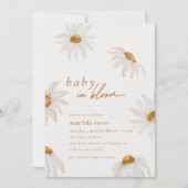 Daisy Baby in Bloom Rustic Fall Boho Baby Dusche Einladung (Vorderseite)