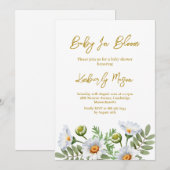 Daisy-Baby-Party Einladung (Vorne/Hinten)