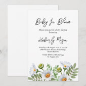 Daisy-Baby-Party Einladung (Vorne/Hinten)