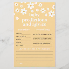 Daisy Baby Shower Advisor für die Elternkarte Flyer
