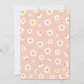 Daisy Baby Shower Bohemisch Peace Liebe Babydusche Einladung (Rückseite)