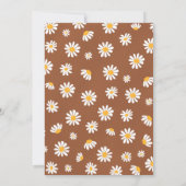 Daisy Baby Shower Bohemisch Peace Liebe Babydusche Einladung (Rückseite)