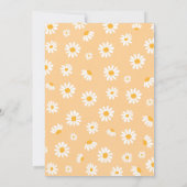 Daisy Baby Shower Bohemisch Peace Liebe Babydusche Einladung (Rückseite)