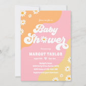 Daisy Baby Shower Boho Hippy Vibes Baby Shower Einladung (Vorderseite)