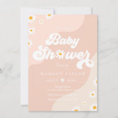 Daisy Baby Shower Boho Hippy Vibes Baby Shower Einladung (Vorderseite)