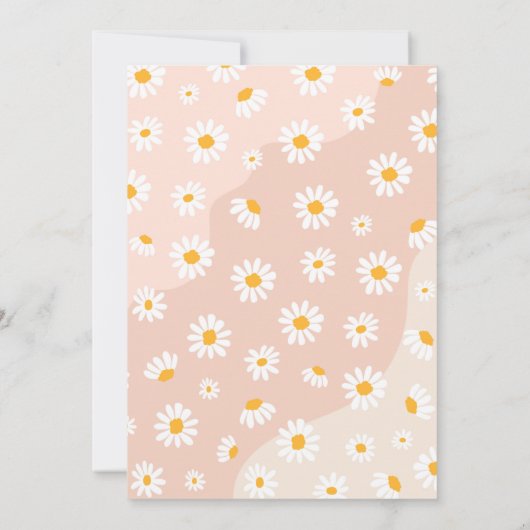 Daisy Baby Shower Boho Hippy Vibes Baby Shower Einladung (Rückseite)