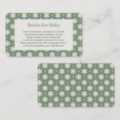 Daisy Baby Shower Book Request Begleitkarte (Vorne/Hinten)