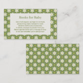 Daisy Baby Shower Book Request Begleitkarte (Vorne/Hinten)