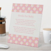 Daisy Baby Shower Book Request Sockelschild (In Situ)