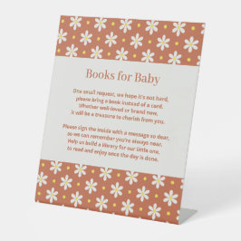 Daisy Baby Shower Buchwunsch Sockelschild
