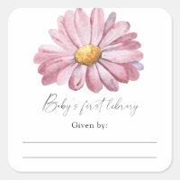 Daisy - Baby Shower Buchzeichen, Babybücher