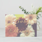 Daisy Baby Shower Einladung (Stehend Vorderseite)