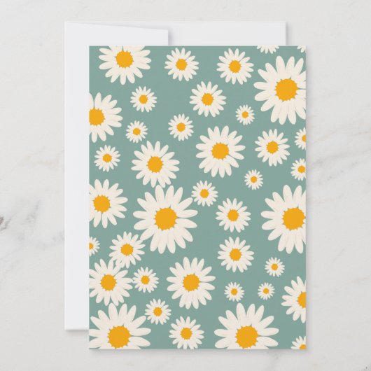 Daisy Baby Shower Einladung (Rückseite)