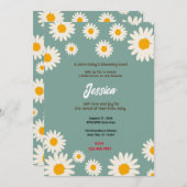 Daisy Baby Shower Einladung (Vorne/Hinten)