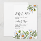 Daisy Baby Shower Einladung (Vorne/Hinten)