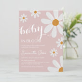 Daisy Baby Shower Einladung (Stehend Vorderseite)