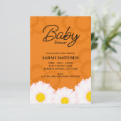 Daisy Baby Shower Einladung (Stehend Vorderseite)