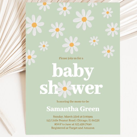 Daisy Baby Shower Einladung