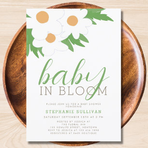 Daisy Baby Shower Einladung