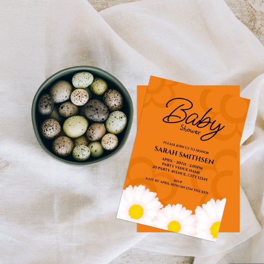 Daisy Baby Shower Einladung