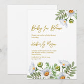 Daisy Baby Shower Einladung (Vorne/Hinten)