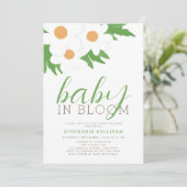 Daisy Baby Shower Einladung (Stehend Vorderseite)