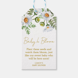 Daisy Baby Shower Seed Gift Tags Geschenkanhänger