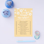 Daisy Baby Shower würde sie eher Game Flyer (Einzeln)