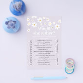 Daisy Baby Shower würde sie eher Game Flyer (Einzeln)