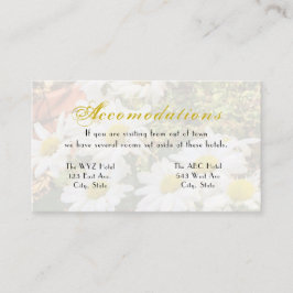 Daisy Background Elegant Gelb und Grau Hochzeit Begleitkarte