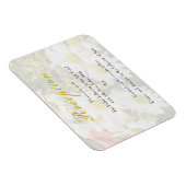 Daisy Background fließend Gelb und Grau Hochzeit Magnet (Rechte Seite)