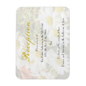 Daisy Background fließend Gelb und Grau Hochzeit Magnet (Vertikal)