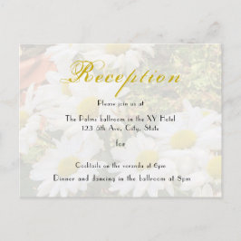 Daisy Background fließend Gelb und Grau Hochzeit Postkarte