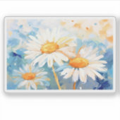 Daisy Background Malerei Aufkleber (Vorderseite)