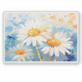 Daisy Background Malerei Aufkleber (Vorderseite)