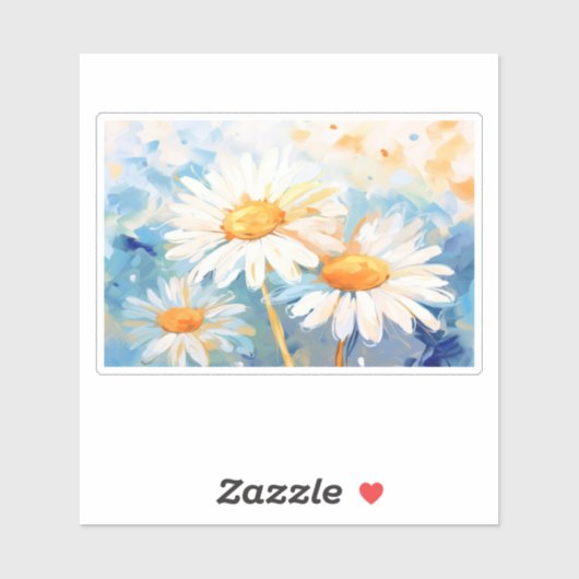 Daisy Background Malerei Aufkleber (Blatt)