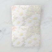 Daisy Background Yellow and Grey Script Wedding C Karte (Innenseite)