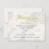 Daisy Background Yellow Grey Wedding Reception (Vorderseite)