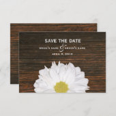 Daisy & Barnwood Wedding retten das Datum Save The Date (Vorne/Hinten)