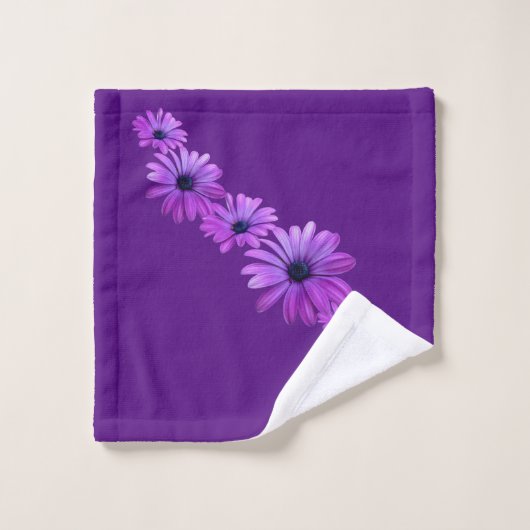 Daisy Bath setzt Lila Daisy Bath Handtuch Set (Waschlappen)